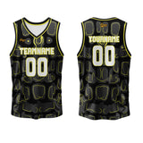 Custom Black Lemon Yellow Basketball Jersey Uniform Suit Printed Your Logo Name Number