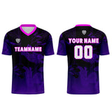 Custom Black Purple Uniform Jersey Kids Adults Personalized Set Jersey Shirt