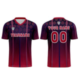 Custom Red Purple Uniform Jersey Kids Adults Personalized Set Jersey Shirt