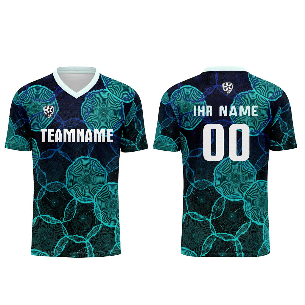 Custom  Black Cyan Uniform Jersey Kids Adults Personalized Set Jersey Shirt