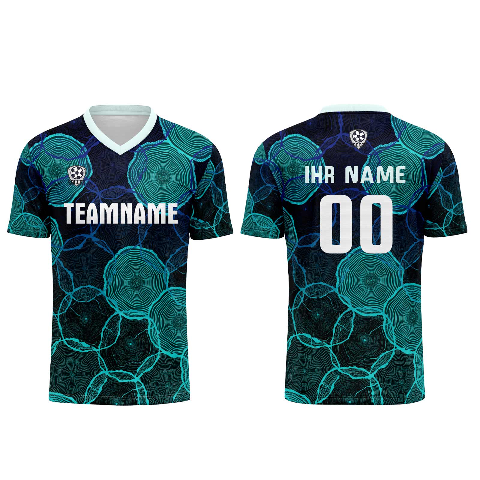 Custom  Black Cyan Uniform Jersey Kids Adults Personalized Set Jersey Shirt
