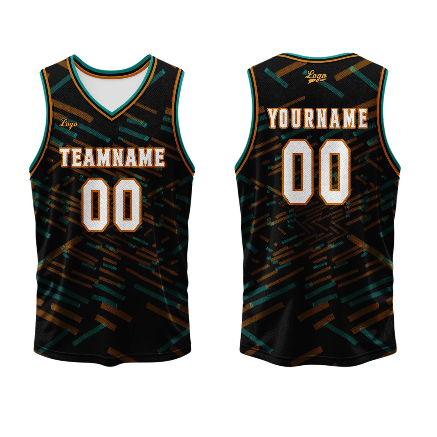 Custom Black Orange Basketball Jersey Uniform Suit Printed Your Logo Name Number