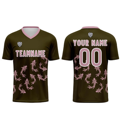 Custom Olive Green Soccer Uniform Jersey Kids Adults Personalized Set Jersey Shirt