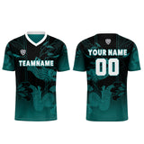 Custom White Dark Green Uniform Jersey Kids Adults Personalized Set Jersey Shirt