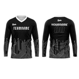 Custom Black White Basketball Soccer Football Shooting Long T-Shirt for Adults and Kids