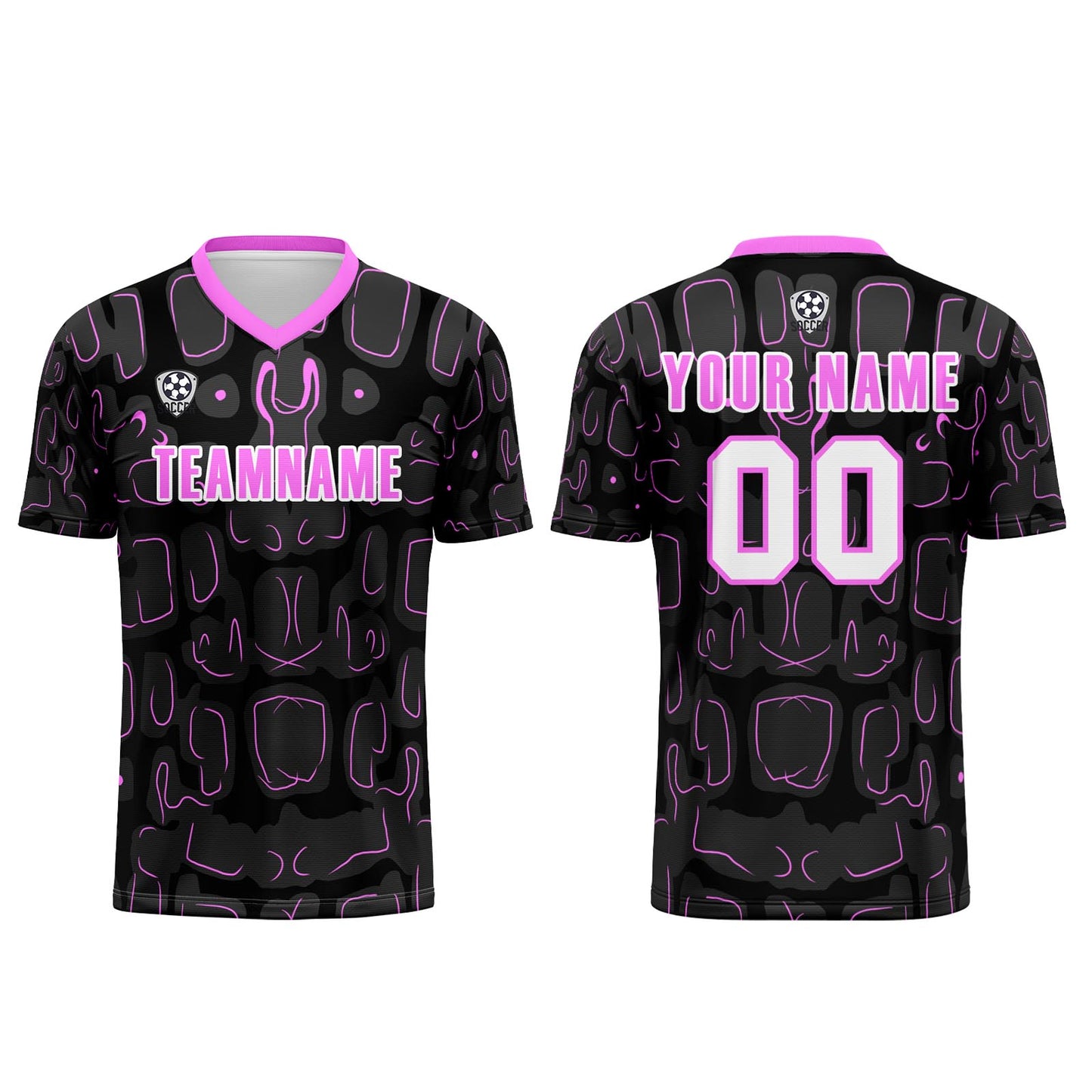 Custom Black Rose Red Soccer Uniform Jersey Kids Adults Personalized Set Jersey Shirt