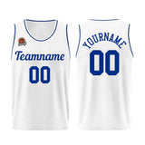 Custom White-Royal Basketball Jersey for Men Women Adult Youth Stitched Name Number Logo