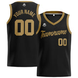 Custom Black Gold Basketball Jersey for Men Women Adult Youth Stitched Name Number Logo