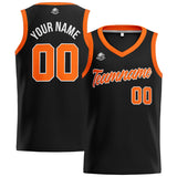 Custom Black Orange Basketball Jersey for Men Women Adult Youth Stitched Name Number Logo