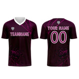 Custom Purple Soccer Uniform Jersey Kids Adults Personalized Set Jersey Shirt