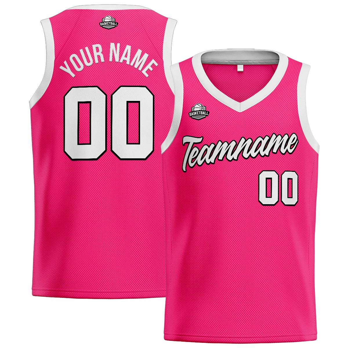 Custom Pink White Basketball Jersey for Men Women Adult Youth Stitched Name Number Logo