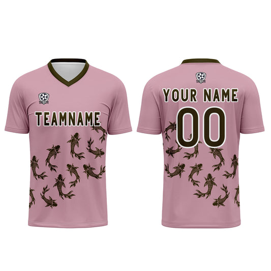 Custom Pink Soccer Uniform Jersey Kids Adults Personalized Set Jersey Shirt