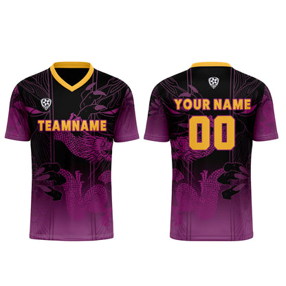 Custom Purple Orange Uniform Jersey Kids Adults Personalized Set Jersey Shirt