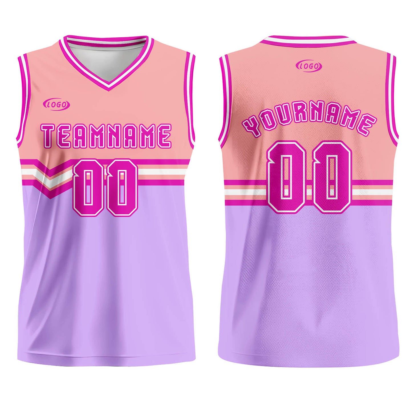 Custom Pink Purple Rose Red Basketball Jersey Uniform Suit Printed Your Logo Name Number