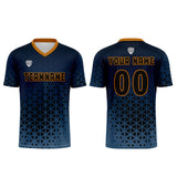 Custom Blue Orange Uniform Jersey Kids Adults Personalized Set Jersey Shirt