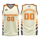 Custom Cream Orange Basketball Jersey Uniform Suit Printed Your Logo Name Number