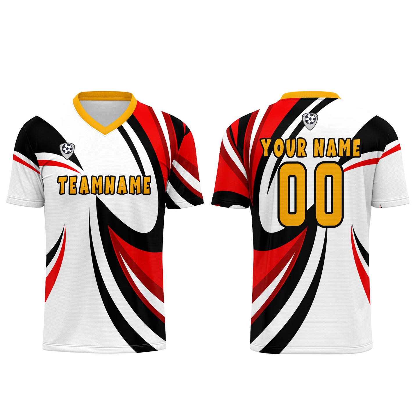 Custom White Red Uniform Jersey Kids Adults Personalized Set Jersey Shirt