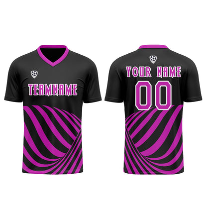 Custom Black Purple Uniform Jersey Kids Adults Personalized Set Jersey Shirt