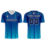 Custom Blue Uniform Jersey Kids Adults Personalized Set Jersey Shirt