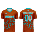 Custom Orange Soccer Uniform Jersey Kids Adults Personalized Set Jersey Shirt