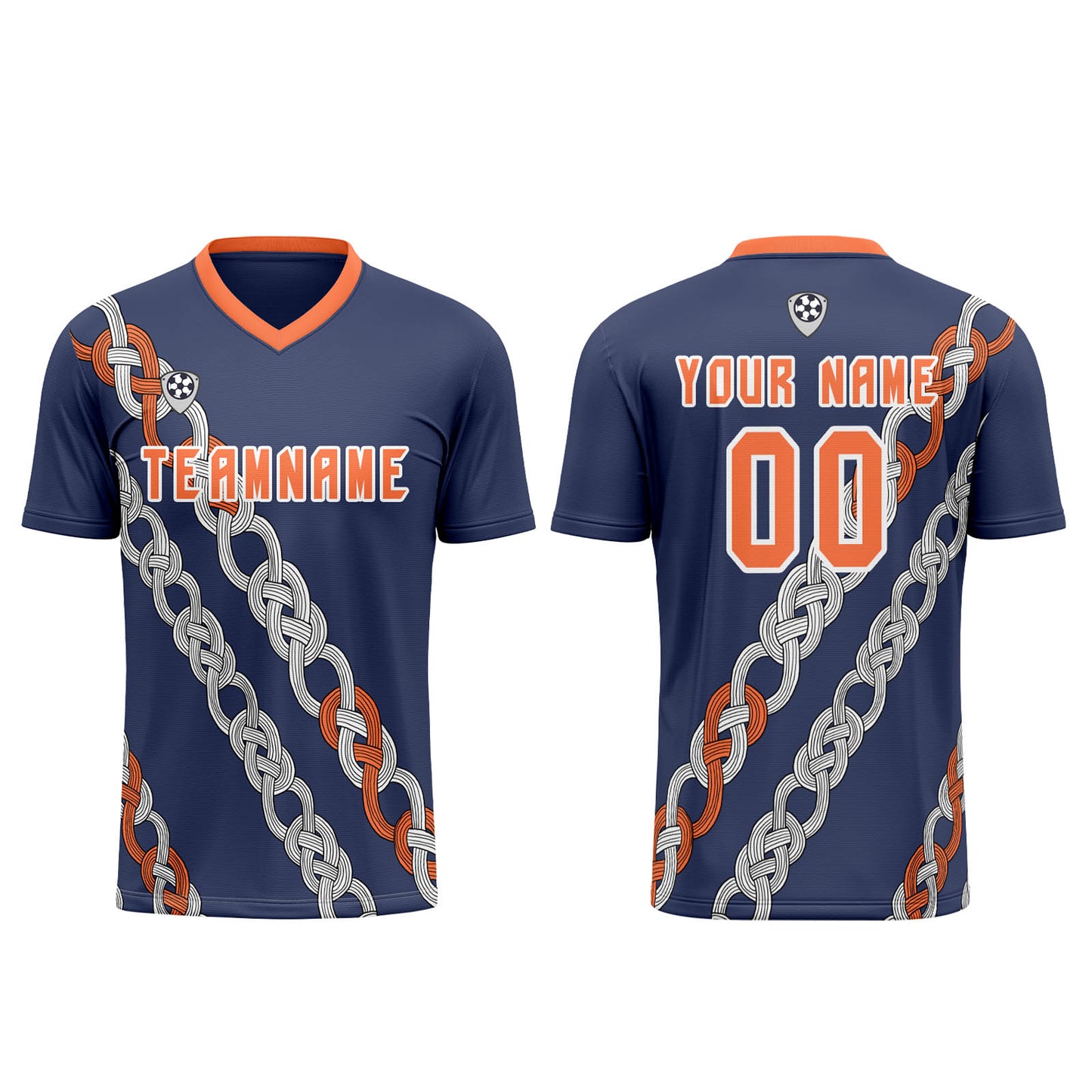 Custom Blue Orange Uniform Jersey Kids Adults Personalized Set Jersey Shirt