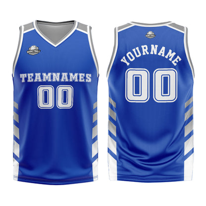 Custom Blue Grey Basketball Jersey Uniform Suit Printed Your Logo Name Number