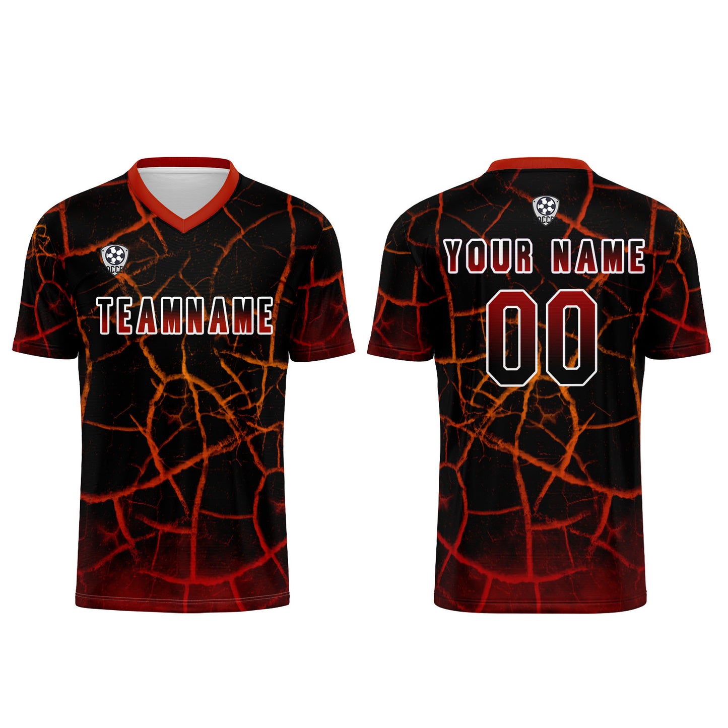 Custom Black Red Soccer Uniform Jersey Kids Adults Personalized Set Jersey Shirt