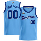 Custom Light Blue Royal Basketball Jersey for Men Women Adult Youth Stitched Name Number Logo