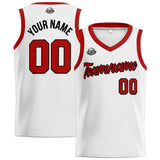 Custom White Red Basketball Jersey for Men Women Adult Youth Stitched Name Number Logo