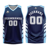 Custom Blue White Basketball Jersey Uniform Suit Printed Your Logo Name Number