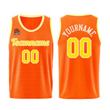 Custom Orange-Yellow Basketball Jersey for Men Women Adult Youth Stitched Name Number Logo
