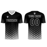 Custom Black White Uniform Jersey Kids Adults Personalized Set Jersey Shirt