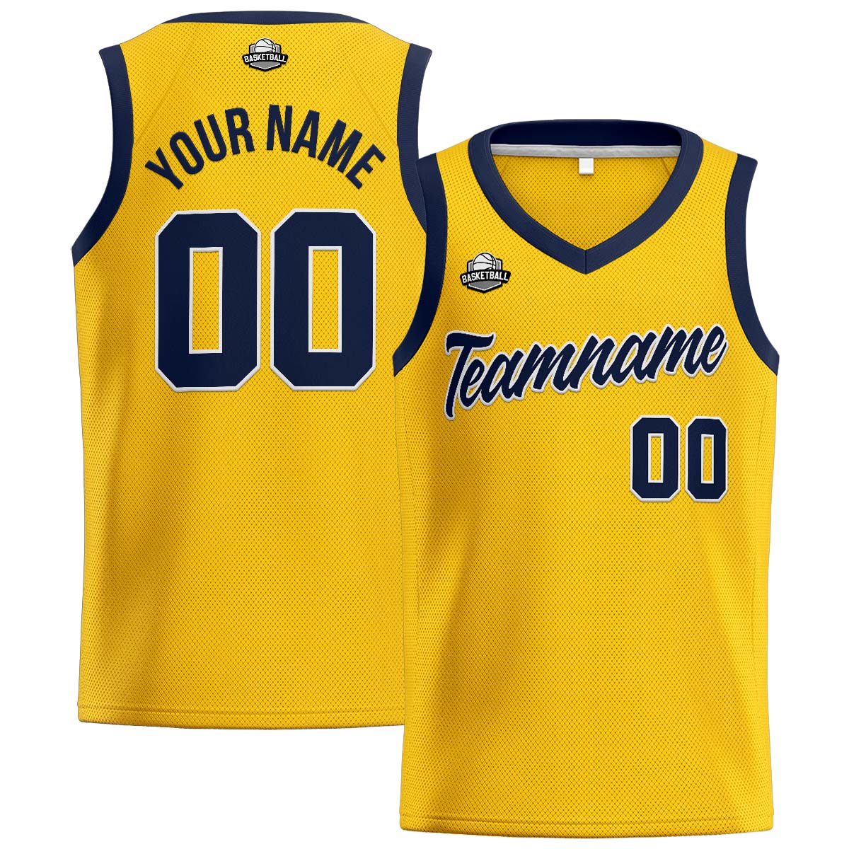 Custom Yellow Navy Basketball Jersey for Men Women Adult Youth Stitched Name Number Logo