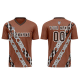 Custom Brown Uniform Jersey Kids Adults Personalized Set Jersey Shirt