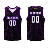 Custom Black Purple Basketball Jersey Uniform Suit Printed Your Logo Name Number