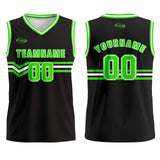 Custom Black Bright Green White Basketball Jersey Uniform Suit Printed Your Logo Name Number