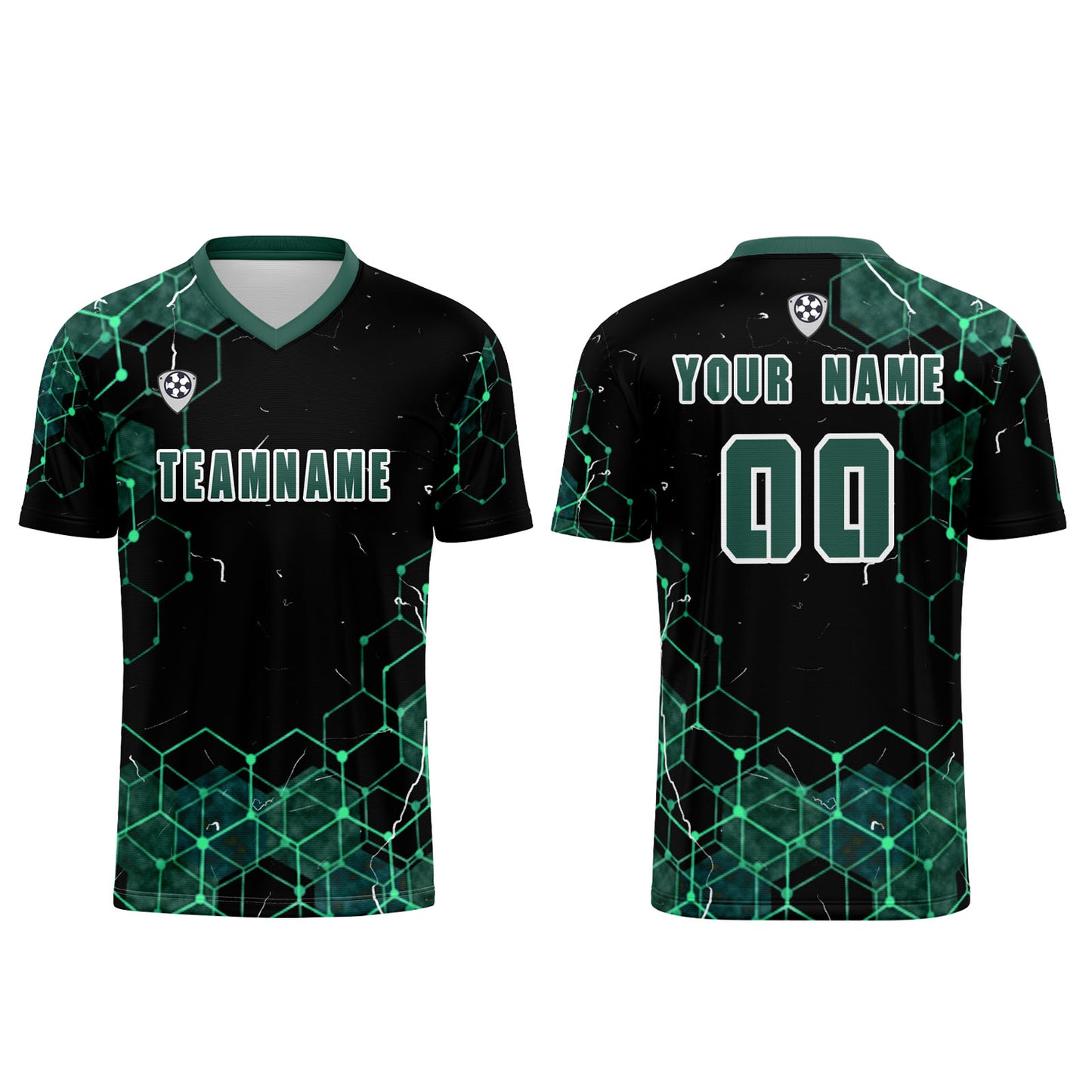 Custom Dark Green Uniform Jersey Kids Adults Personalized Set Jersey Shirt
