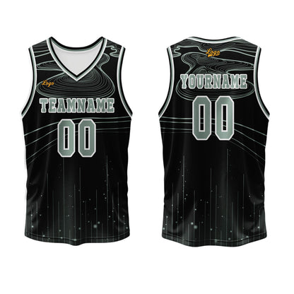Custom Black Aqua Basketball Jersey Uniform Suit Printed Your Logo Name Number