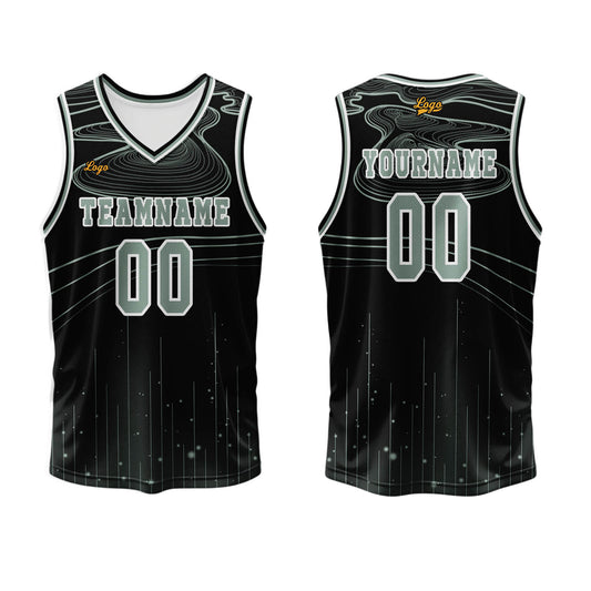 Custom Black Aqua Basketball Jersey Uniform Suit Printed Your Logo Name Number