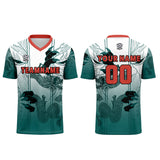 Custom White Light Green Uniform Jersey Kids Adults Personalized Set Jersey Shirt