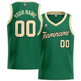 Custom Green Cream Basketball Jersey for Men Women Adult Youth Stitched Name Number Logo
