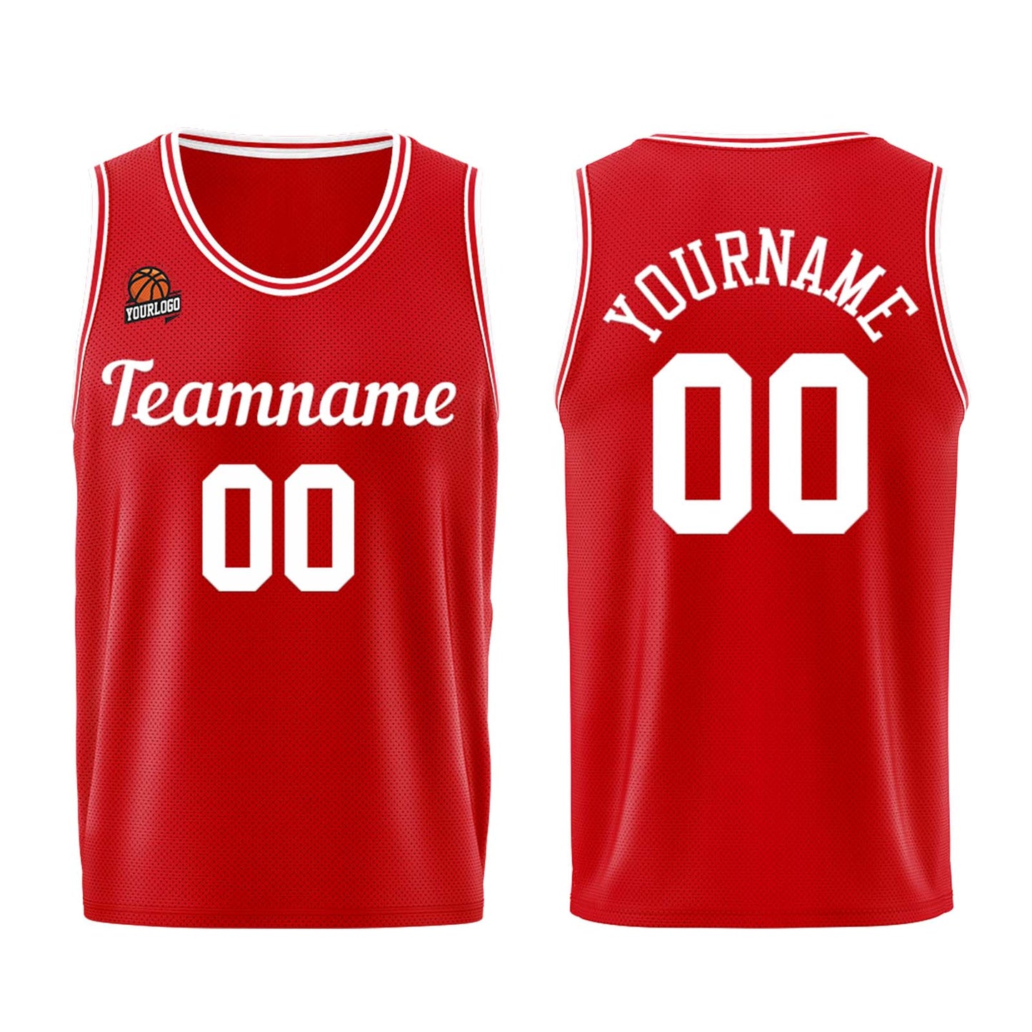 Custom Red White Basketball Jersey for Men Women Adult Youth Stitched Name Number Logo