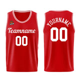 Custom Red White Basketball Jersey for Men Women Adult Youth Stitched Name Number Logo