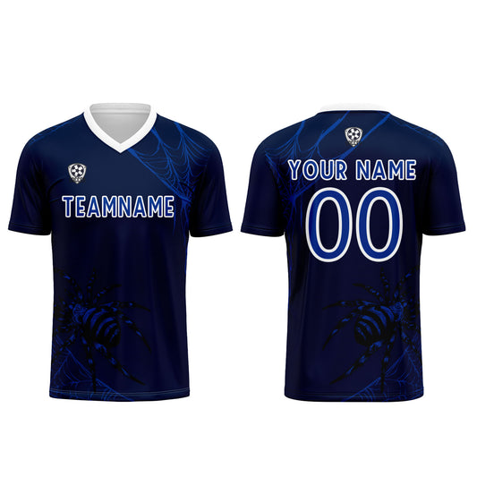 Custom Blue Soccer Uniform Jersey Kids Adults Personalized Set Jersey Shirt