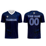 Custom Blue Soccer Uniform Jersey Kids Adults Personalized Set Jersey Shirt