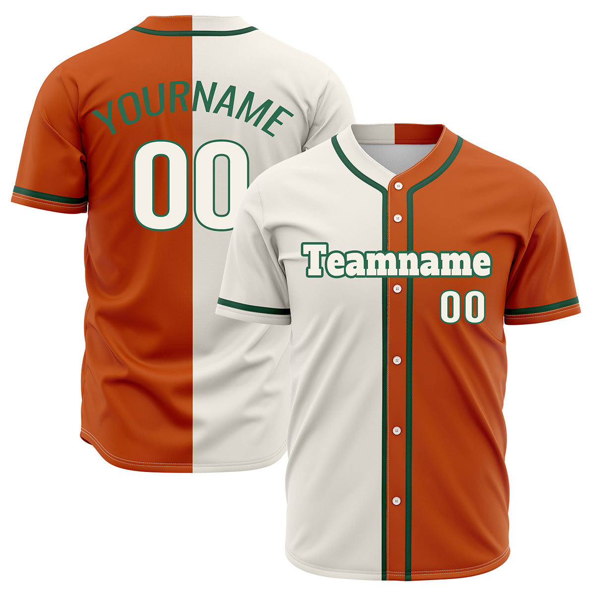 Custom Orange Off White Hip Hop Baseball Jersey Stitched Printed - Personalized Name Number Shirts #BB-0919-0080