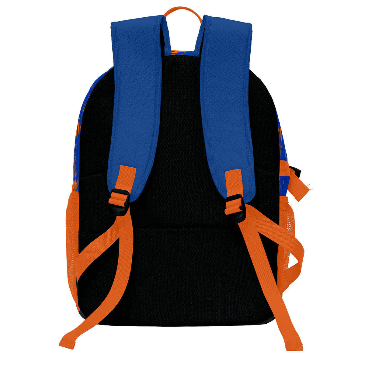 Custom Brilliant Blue Orange Basketball Soccer Backpack Personalized Player Names Numbers Team Logo #BB-0919-0009