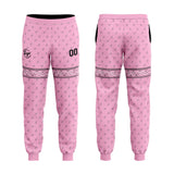 Custom Pink Hoodie Sweatshirt Set for Men Women Youth Tops and Pants Set Tracksuit