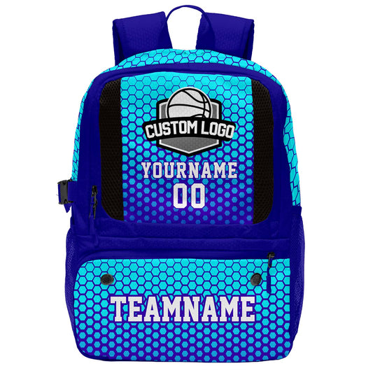 Custom Dark blue Basketball Soccer Backpack Personalized Player Names - Numbers & Team Logo #150-BP-0914-0013