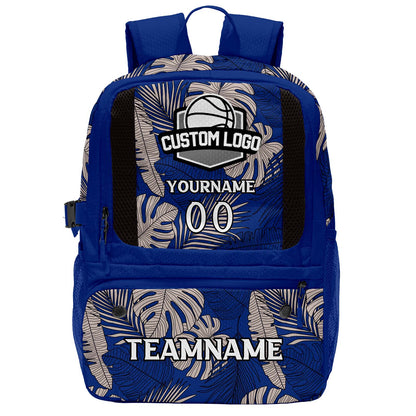 Custom Blue Basketball Soccer Backpack Personalized Player Names - Numbers & Team Logo #150-BP-0914-0008